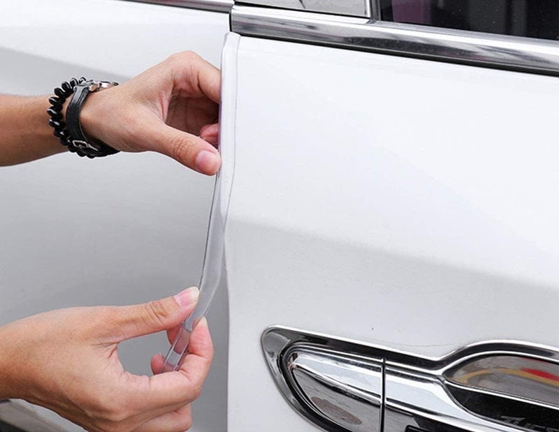 OTOLIMAN Car Door Edge Scratch Guard Trim Molding Protector Clear 5m (16feet) Sticky Cover U Shape Air Vent Edge Decoration - Image 4